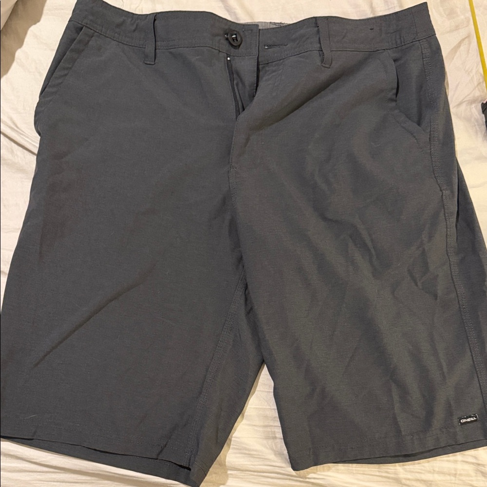 O'Neill Charcoal Gray Men's Hybrid Flat Front Shorts